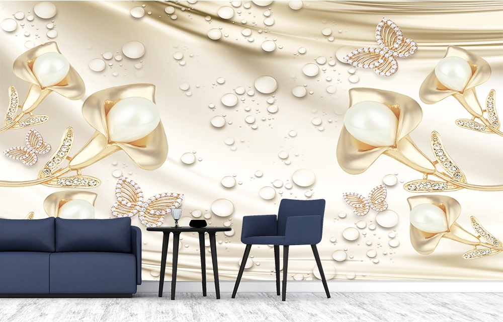 3d baskili duvar kagidi