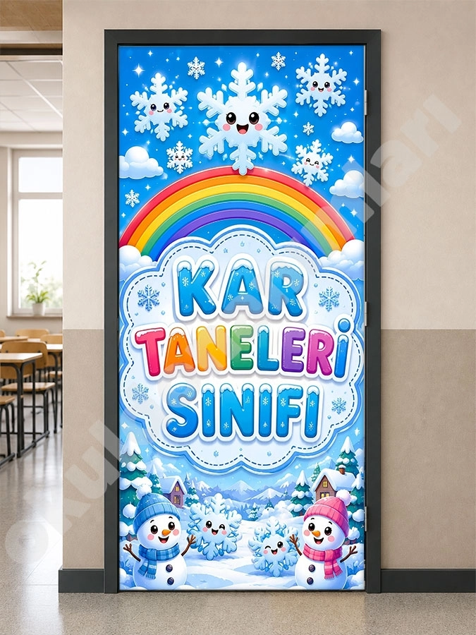Kar Taneleri Sınıfı Kapı Giydirme