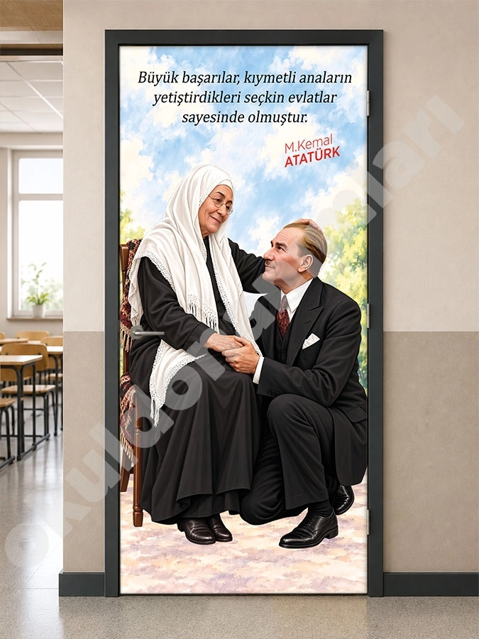 Atatürk Anne Sevgisi Kapı Giydirme