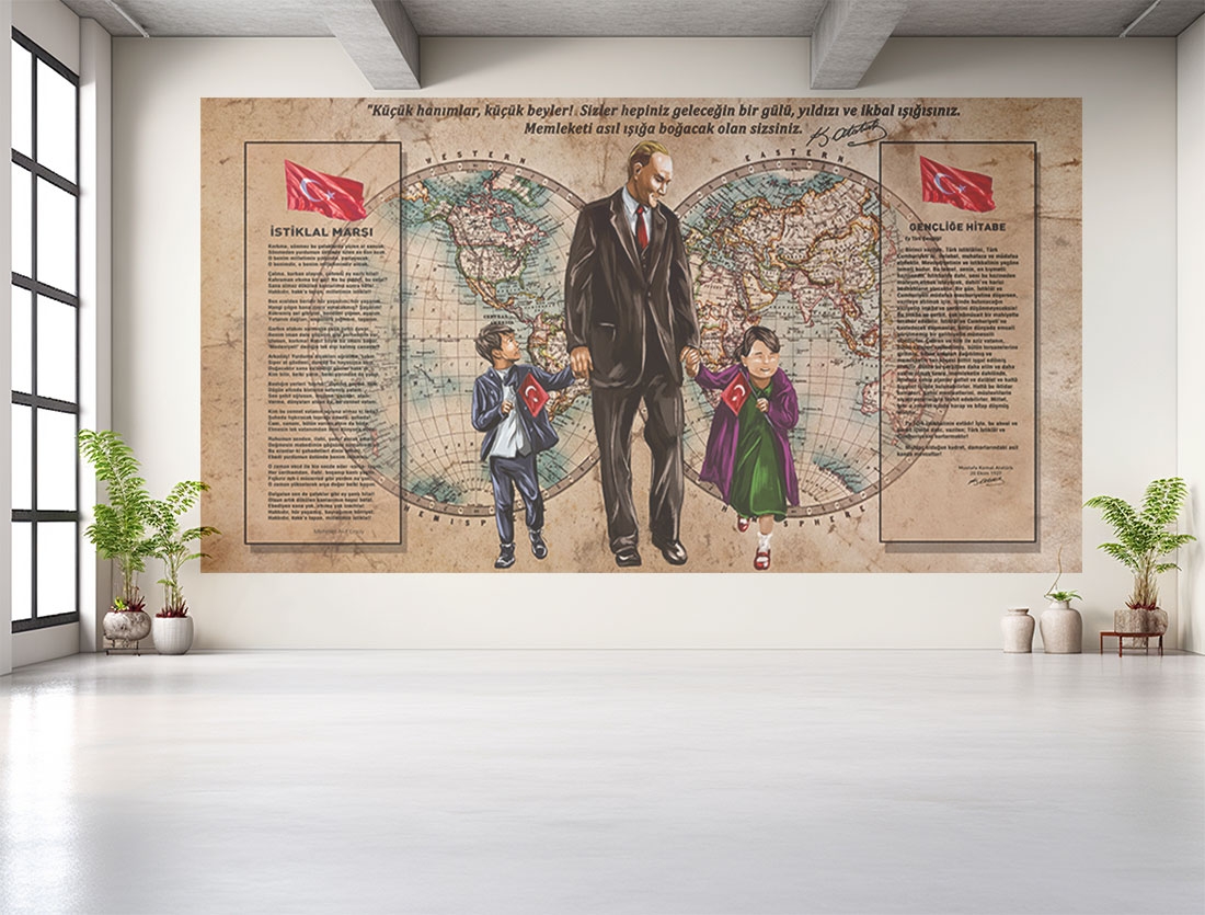 Atatürk köşesi Çizim