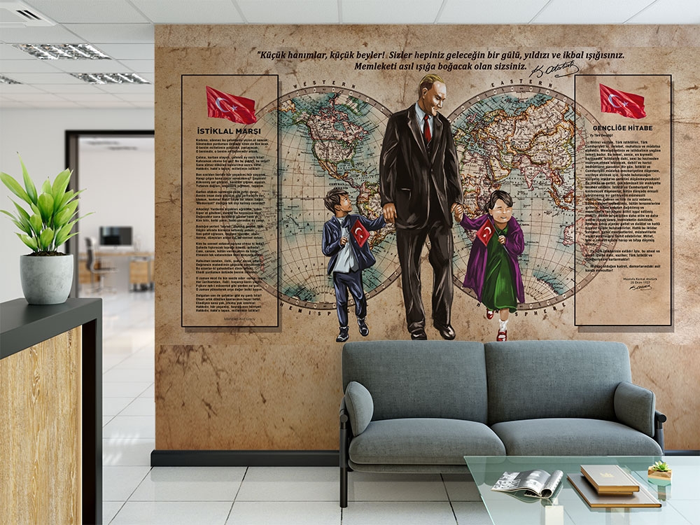 Atatürk köşesi Çizim