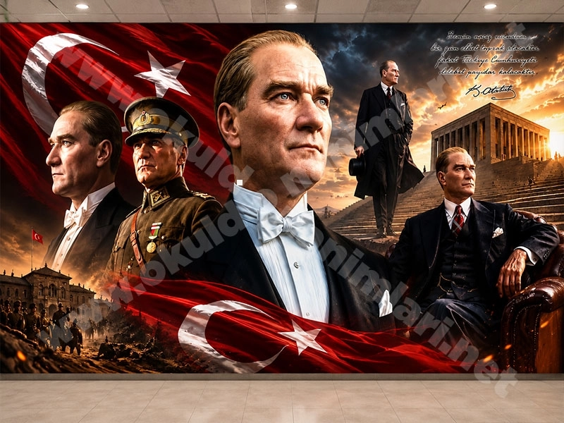 Atatürk köşesi duvar posteri