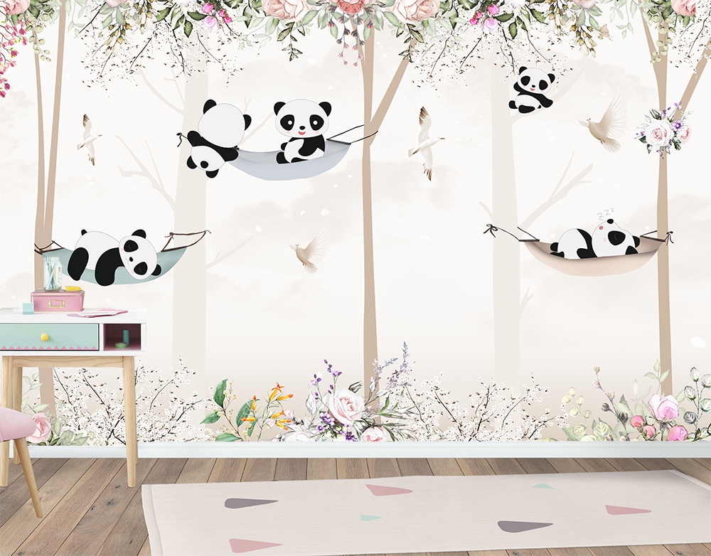 Panda çocuk duvar kağıdı
