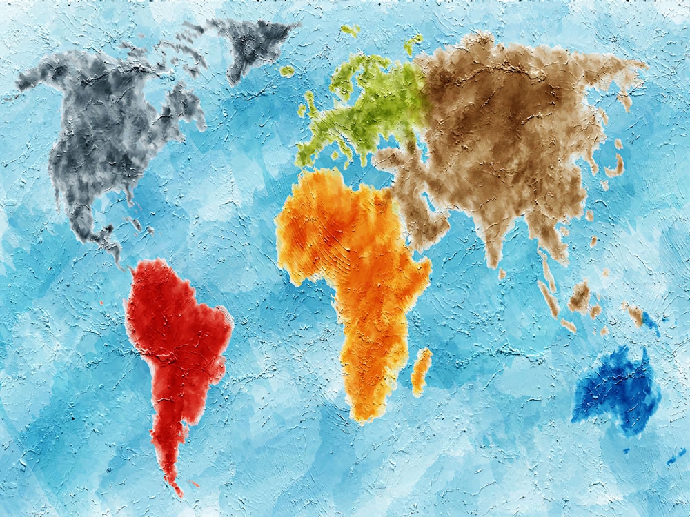 Dünya haritası duvar kağıdı