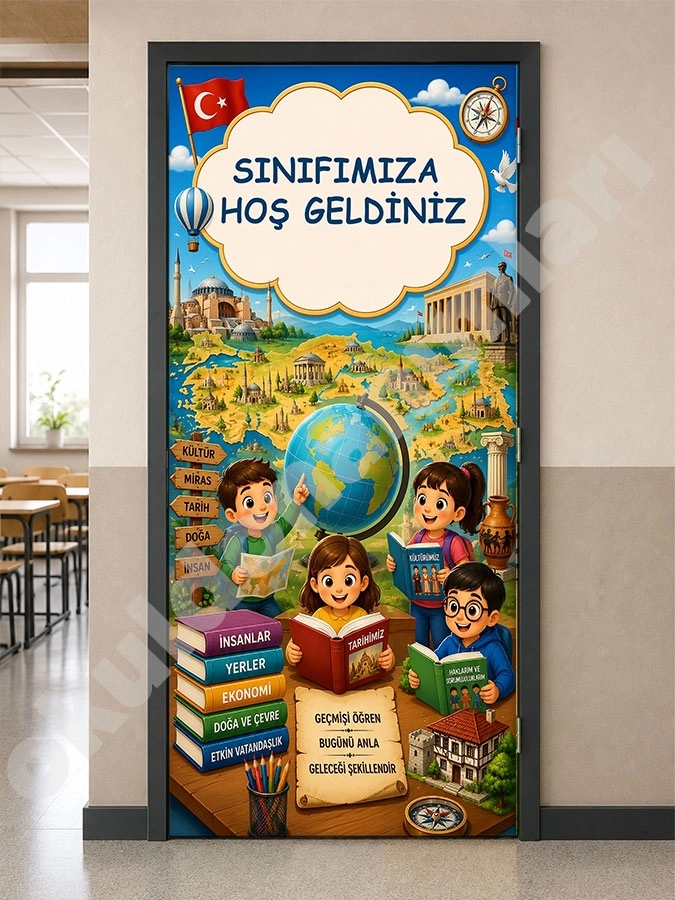 Sosyal Bilgiler Sınıf Kapı Giydirme