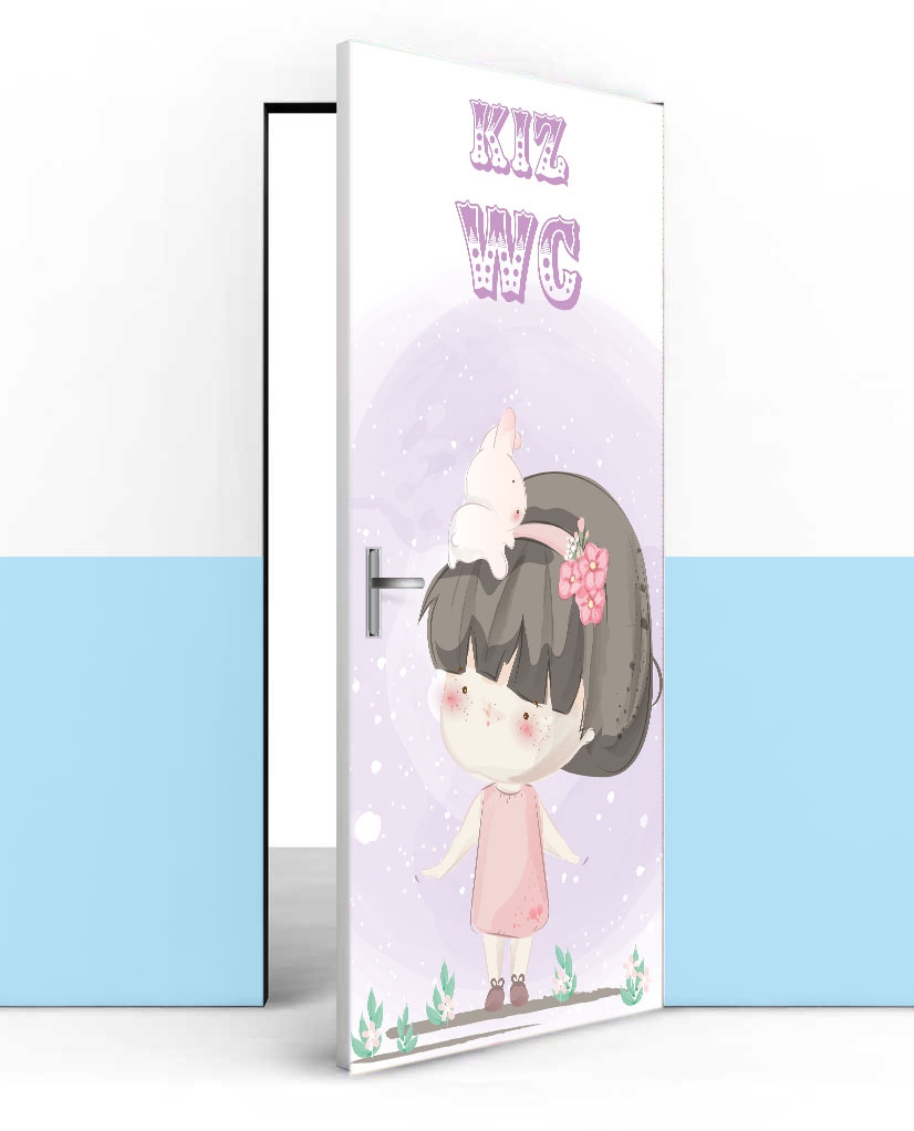 Kreş WC kapı giydirme