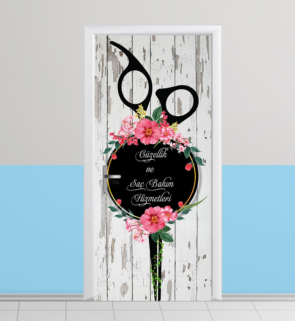 Kuaför sınıfı kapı giydirme