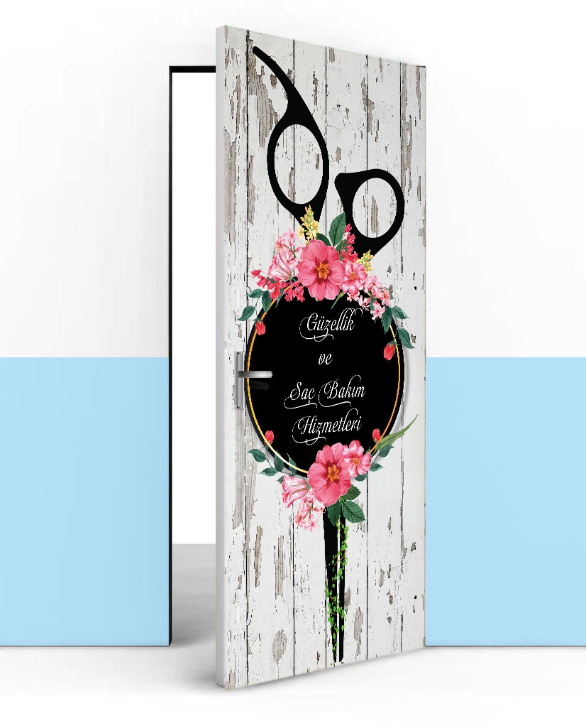 Kuaför sınıfı kapı giydirme