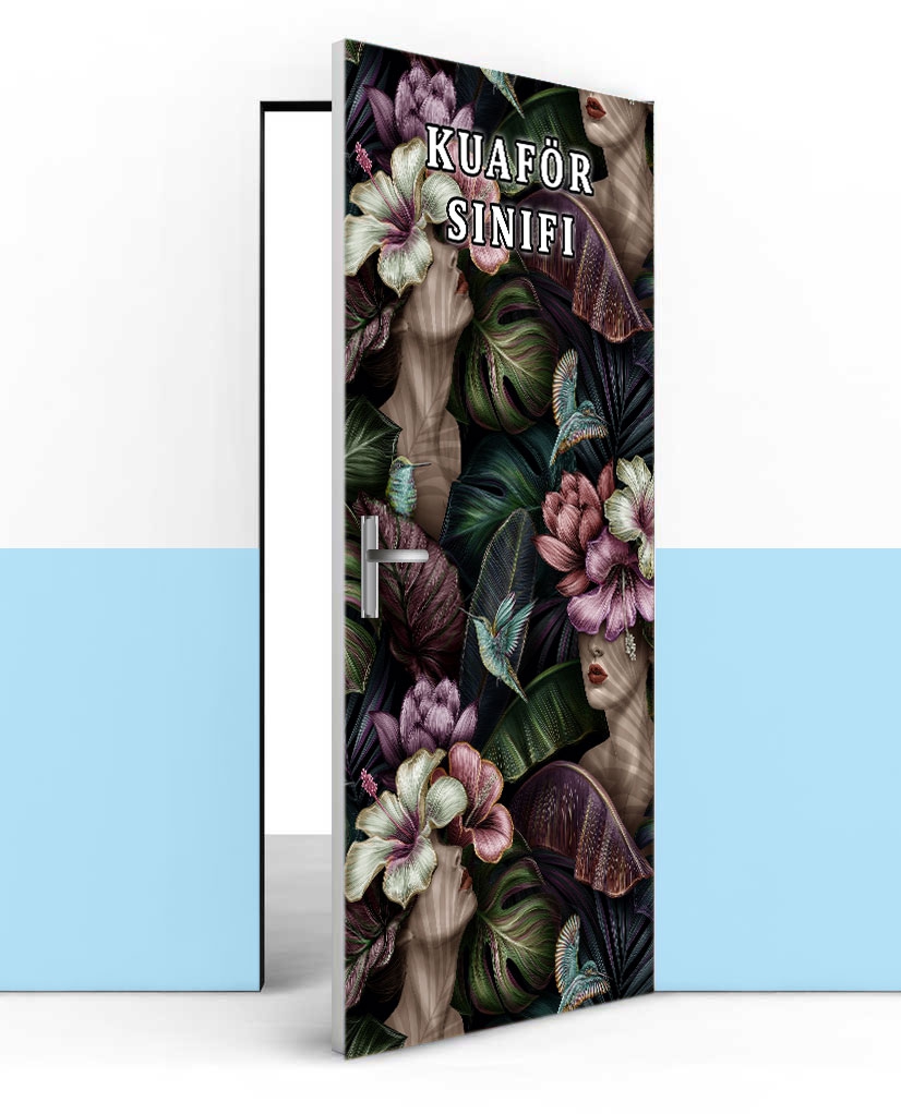 Kuaförlük sınıfı kapı giydirme