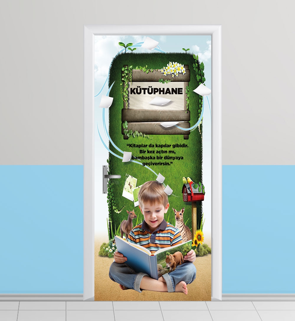 Kütüphane kapı giydirme