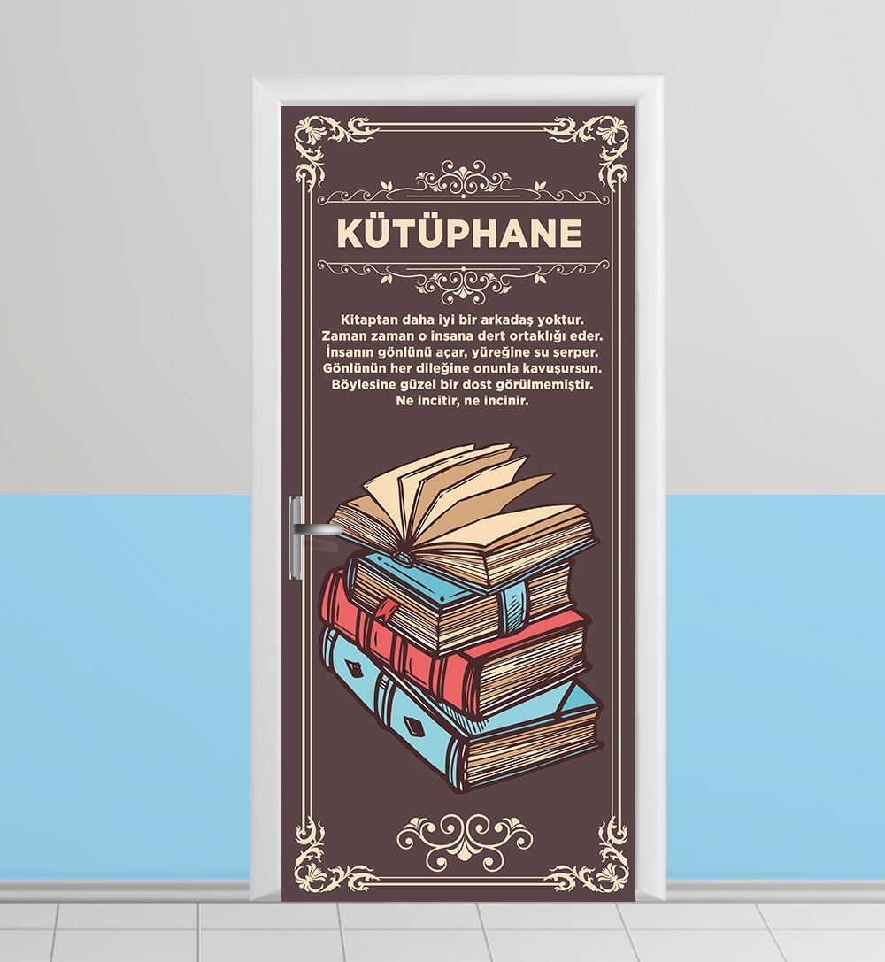 Kütüphane kapı KAPLAMA