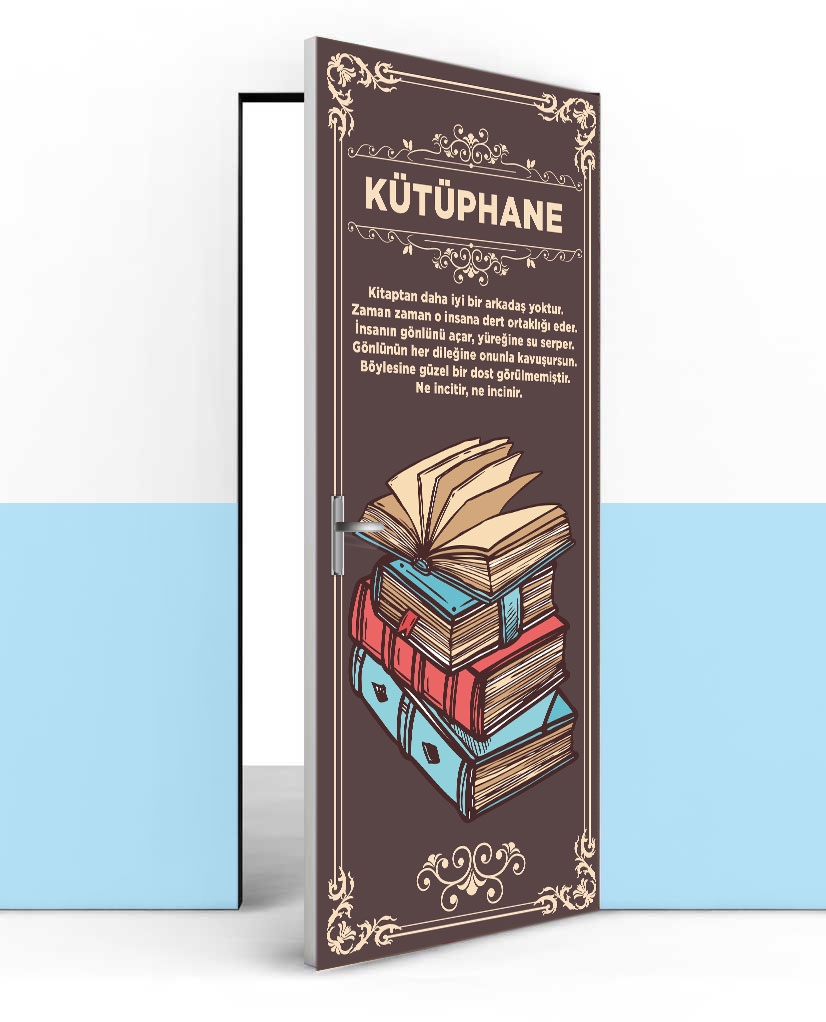 Kütüphane kapı KAPLAMA