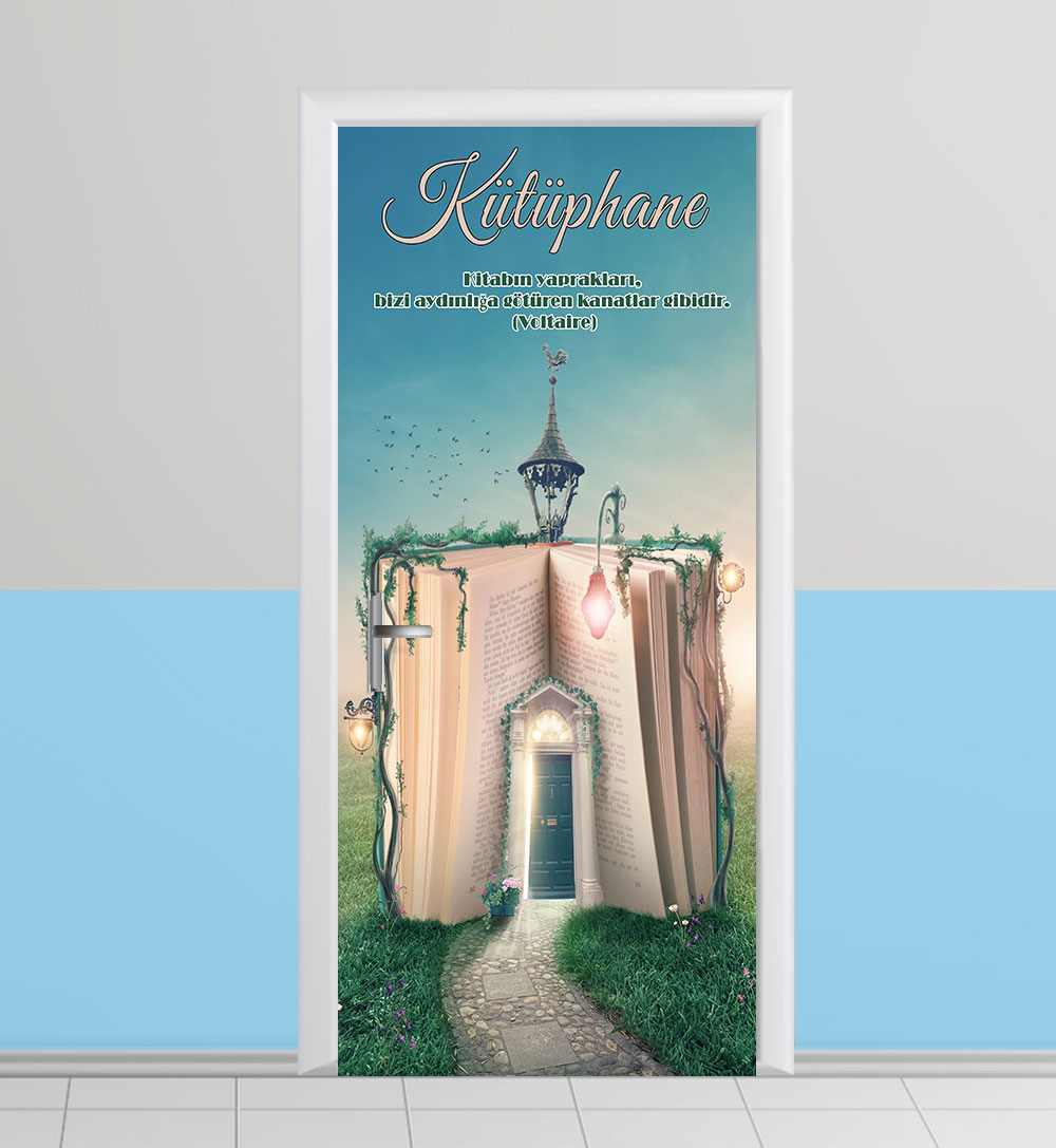 Kütüphane kapı giydirme