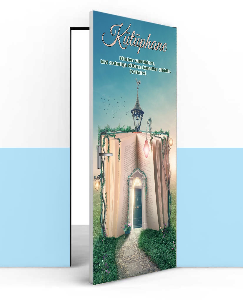 Kütüphane kapı giydirme
