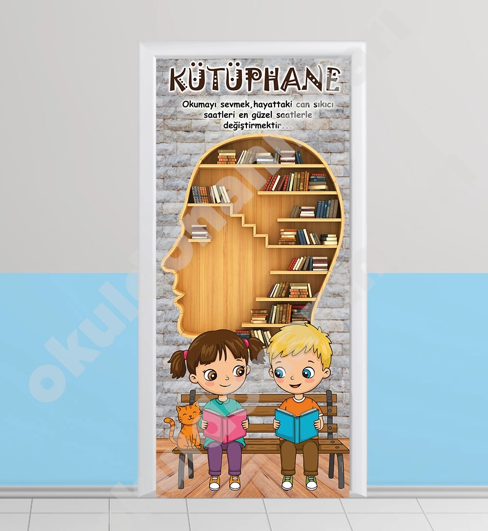 Kütüphane Kapı Giydirme