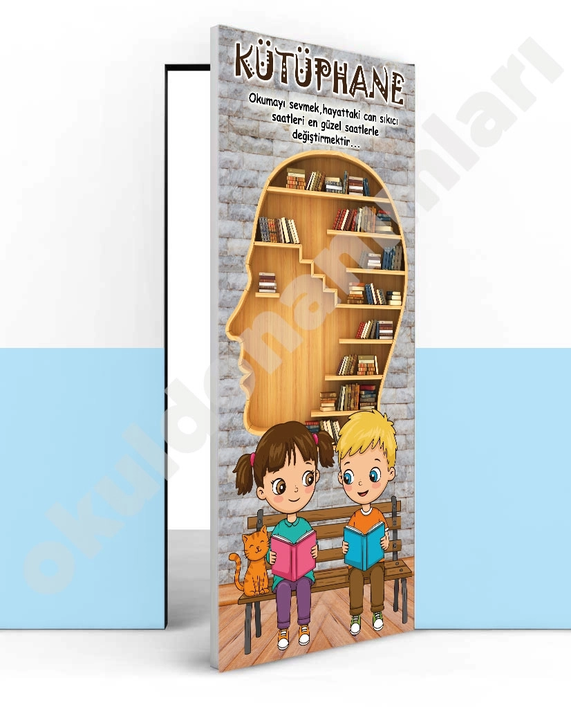 Kütüphane Kapı Giydirme