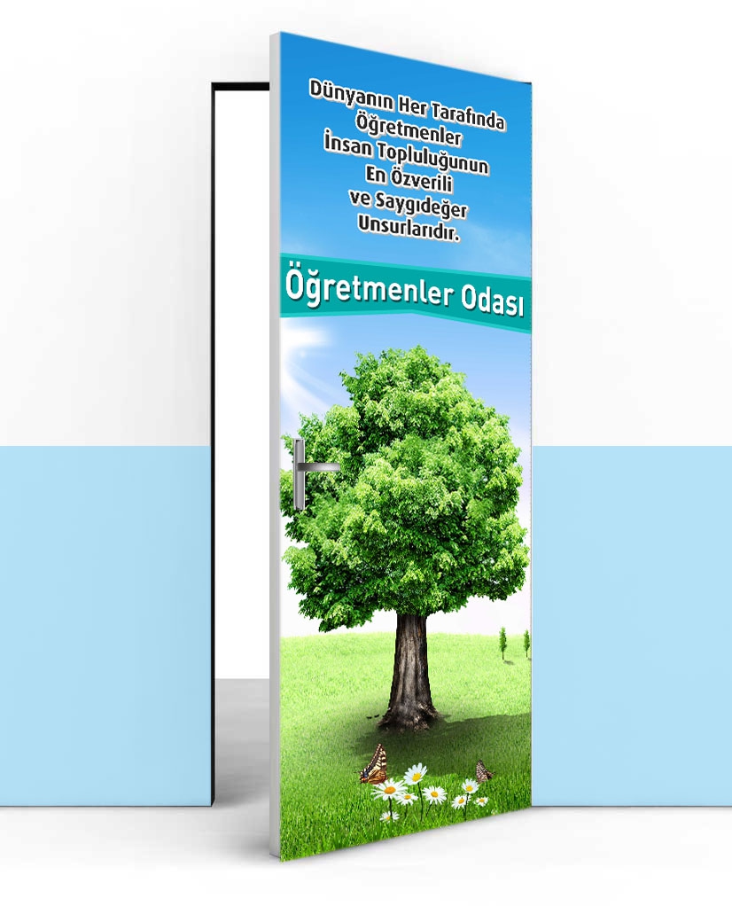 Öğretmenler odası kapı giydirme