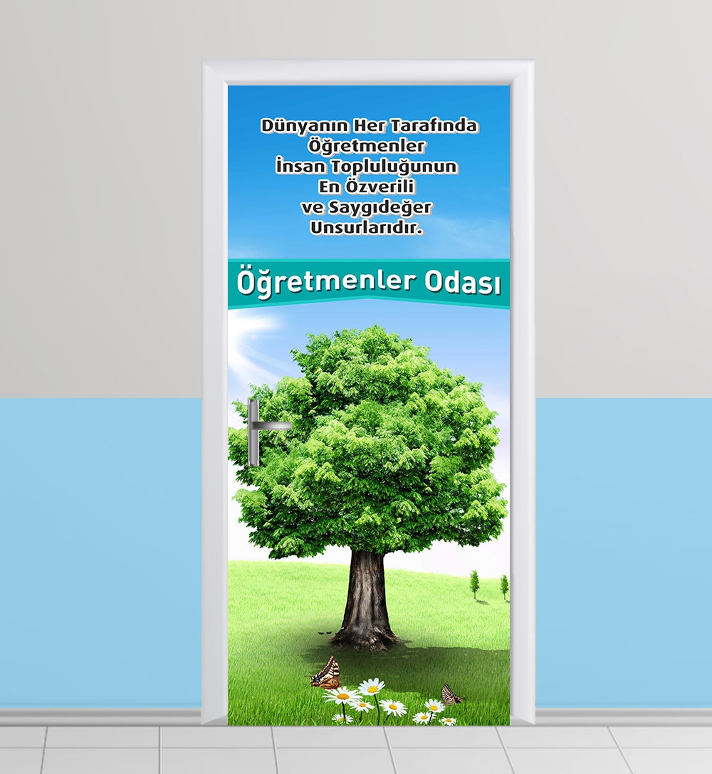 Öğretmenler odası kapı giydirme