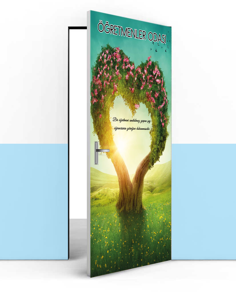 Öğretmenler odası kapı giydirme