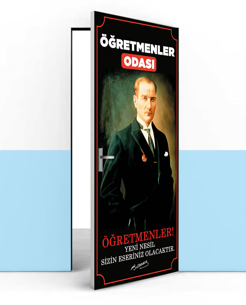 Öğretmenler odası kapı giydirme