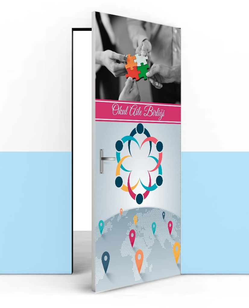 Okul aile birliği kapı giydirme