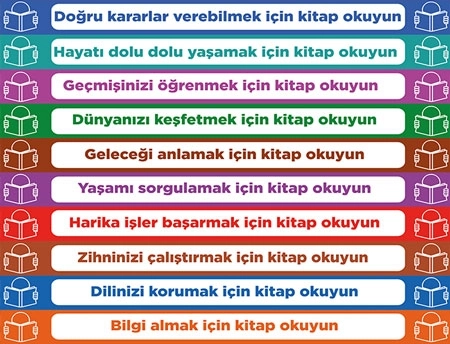 Kitap okuma Merdiven yazısı