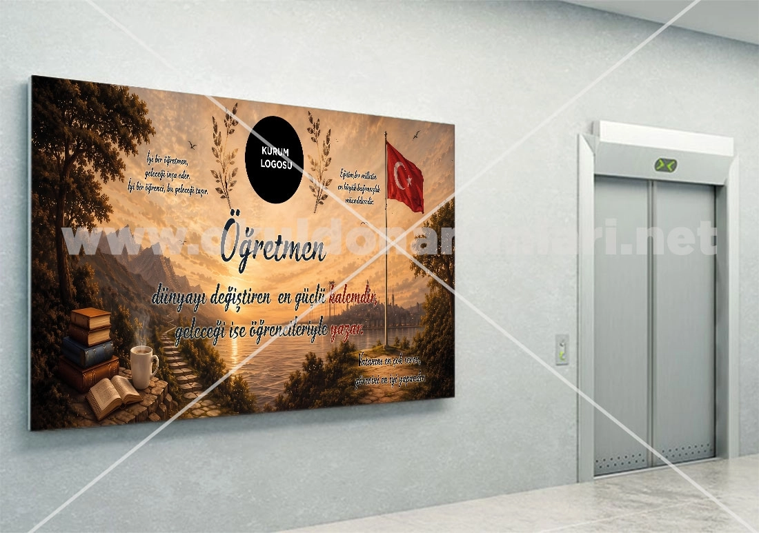 Öğretmen Temalı Okul Posteri