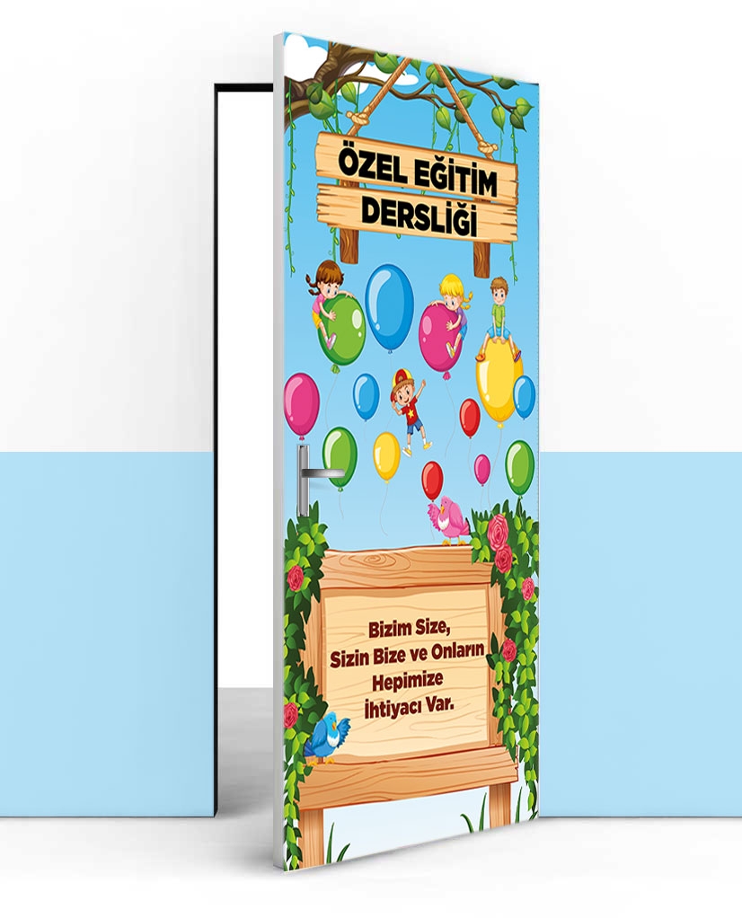 Özel eğitim sınıfı kapı giydirme