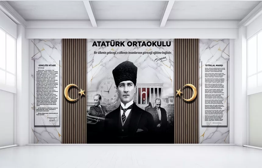 Atatürk köşesi Okul posteri