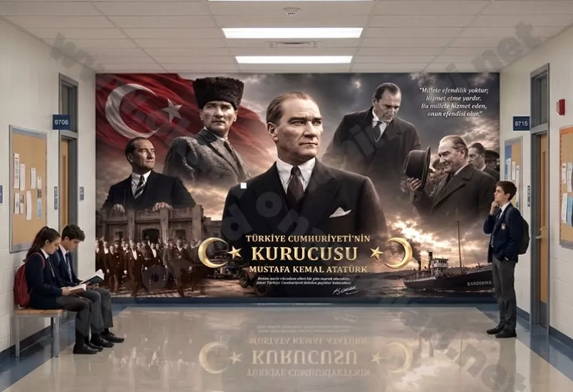 Atatürk Okul Koridoru Duvar Giydirme