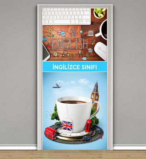 ingilizce sokağı, ingilizce eğitim posteri, ingilizce okul posteri, ingilizce kapı giydirme, ingilizce duvar giydirme, ingilizce kiriş yazıları, english classroom, english street