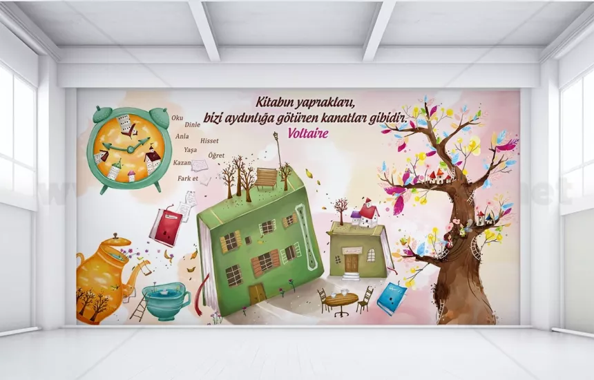 Eğitim ve Okuma Temalı Tasarımlar