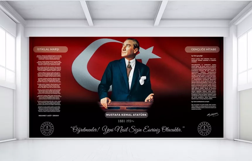 Okul Atatürk köşesi posteri