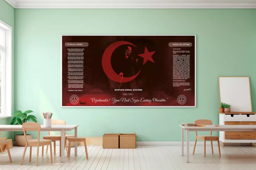Okul Atatürk köşesi posteri