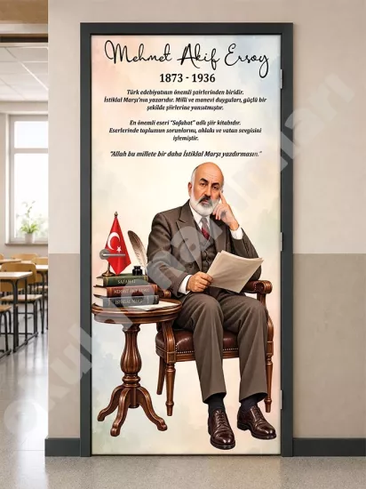 Mehmet Akif Ersoy Kapı Giydirme Okul Kapı Posteri