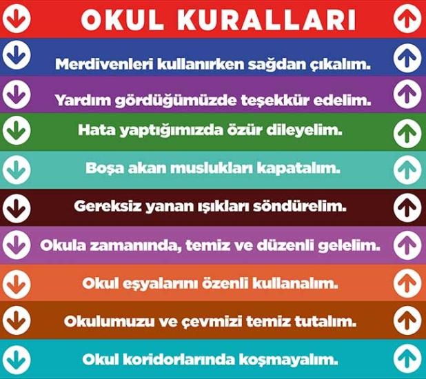 İlkokul merdiven yazıları 