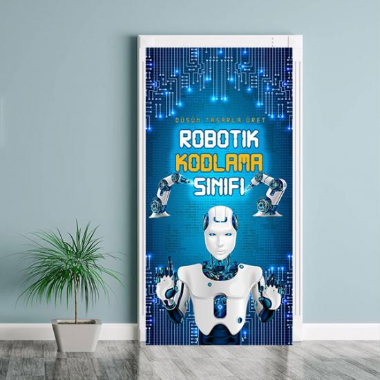 Robotik kodlama posteri, robotik kodlama afişi, robotik kodlama duvar giydirme, robotik kodlama sınıfı, robotik kodlama atölyesi, robotik kodlama kapı giydirme, robotik kapı giydirme, kodlama kapı giy