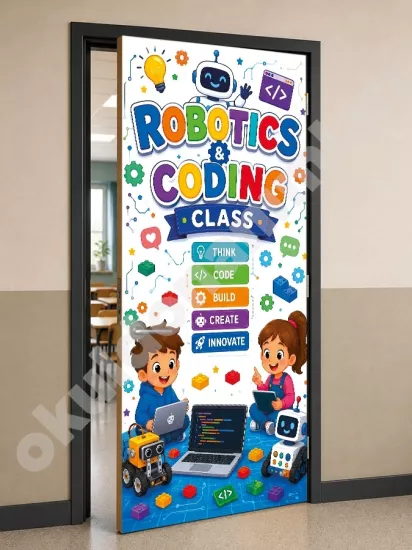 Robotik Kodlama Sınıfı Kapı Posteri