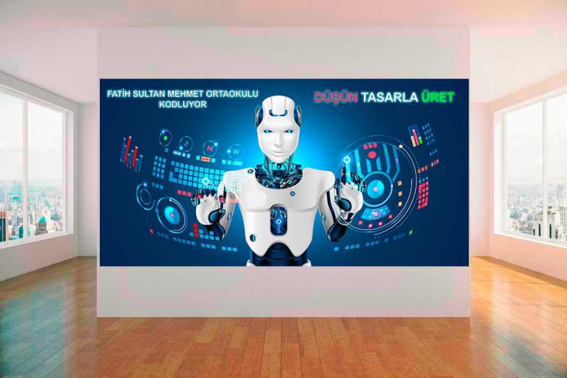 Robotik kodlama posteri, robotik kodlama afişi, robotik kodlama duvar giydirme, robotik kodlama sınıfı, robotik kodlama atölyesi, robotik kodlama kapı giydirme, robotik kapı giydirme, kodlama kapı giy