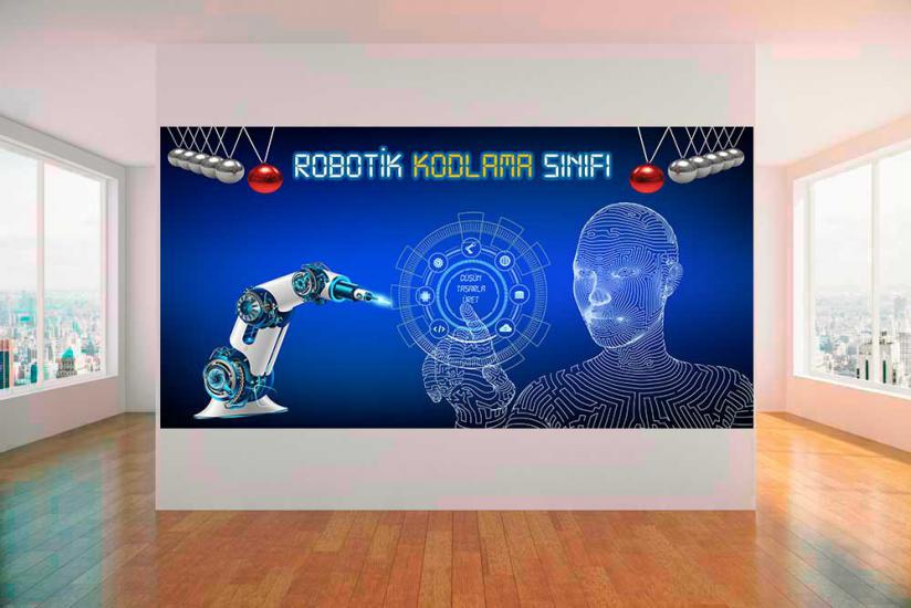 Robotik kodlama posteri, robotik kodlama afişi, robotik kodlama duvar giydirme, robotik kodlama sınıfı, robotik kodlama atölyesi, robotik kodlama kapı giydirme, robotik kapı giydirme, kodlama kapı giy