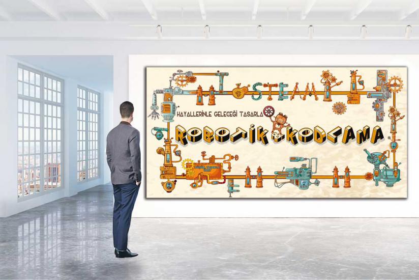Robotik kodlama posteri, robotik kodlama afişi, robotik kodlama duvar giydirme, robotik kodlama sınıfı, robotik kodlama atölyesi, robotik kodlama kapı giydirme, robotik kapı giydirme, kodlama kapı giy