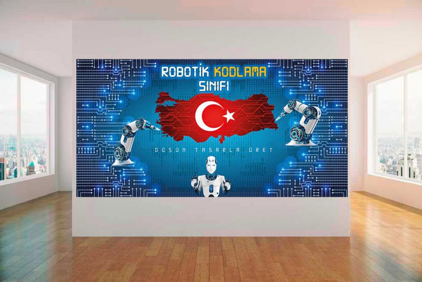 Robotik kodlama posteri, robotik kodlama afişi, robotik kodlama duvar giydirme, robotik kodlama sınıfı, robotik kodlama atölyesi, robotik kodlama kapı giydirme, robotik kapı giydirme, kodlama kapı giy