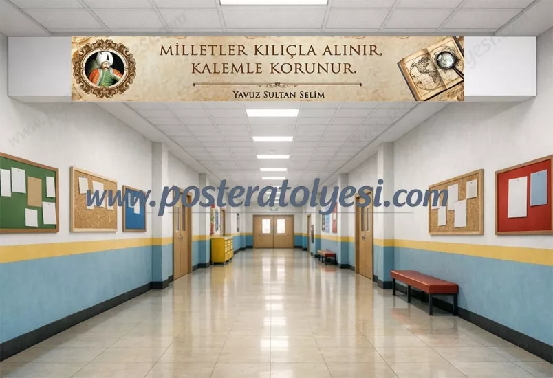 Osmanlı Temalı Okul Koridor Posteri