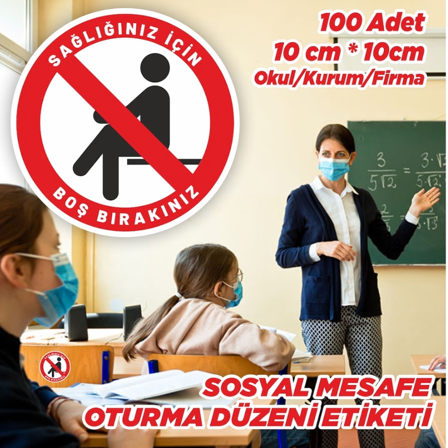 Sosyal Mesafe Oturma Düzeni Sticker 