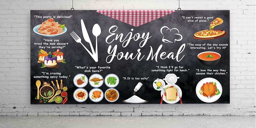 İngilizce yemekhane posteri